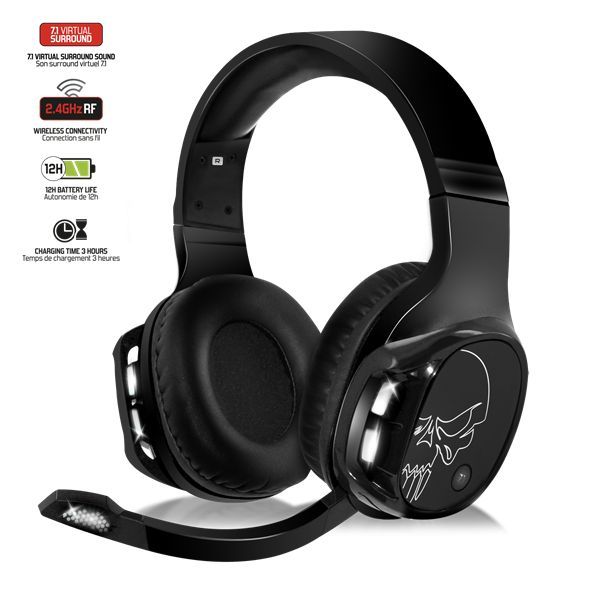 Spirit Of Gamer MIC-XH1100 7.1 Wireless Headset Black