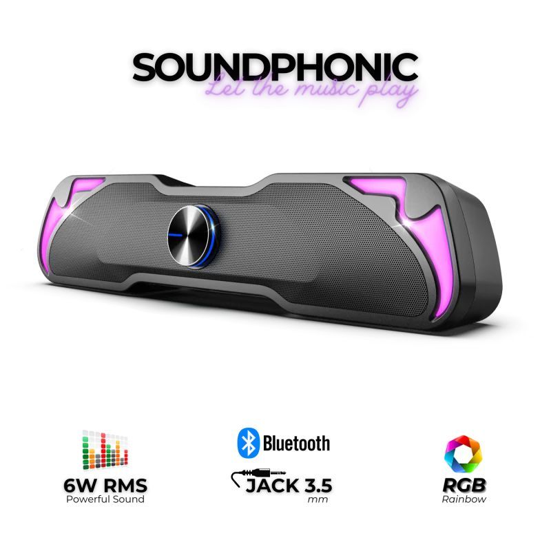 Advance SP-230 Soundphonics 6W RMS RGB Bluetooth Speaker Black