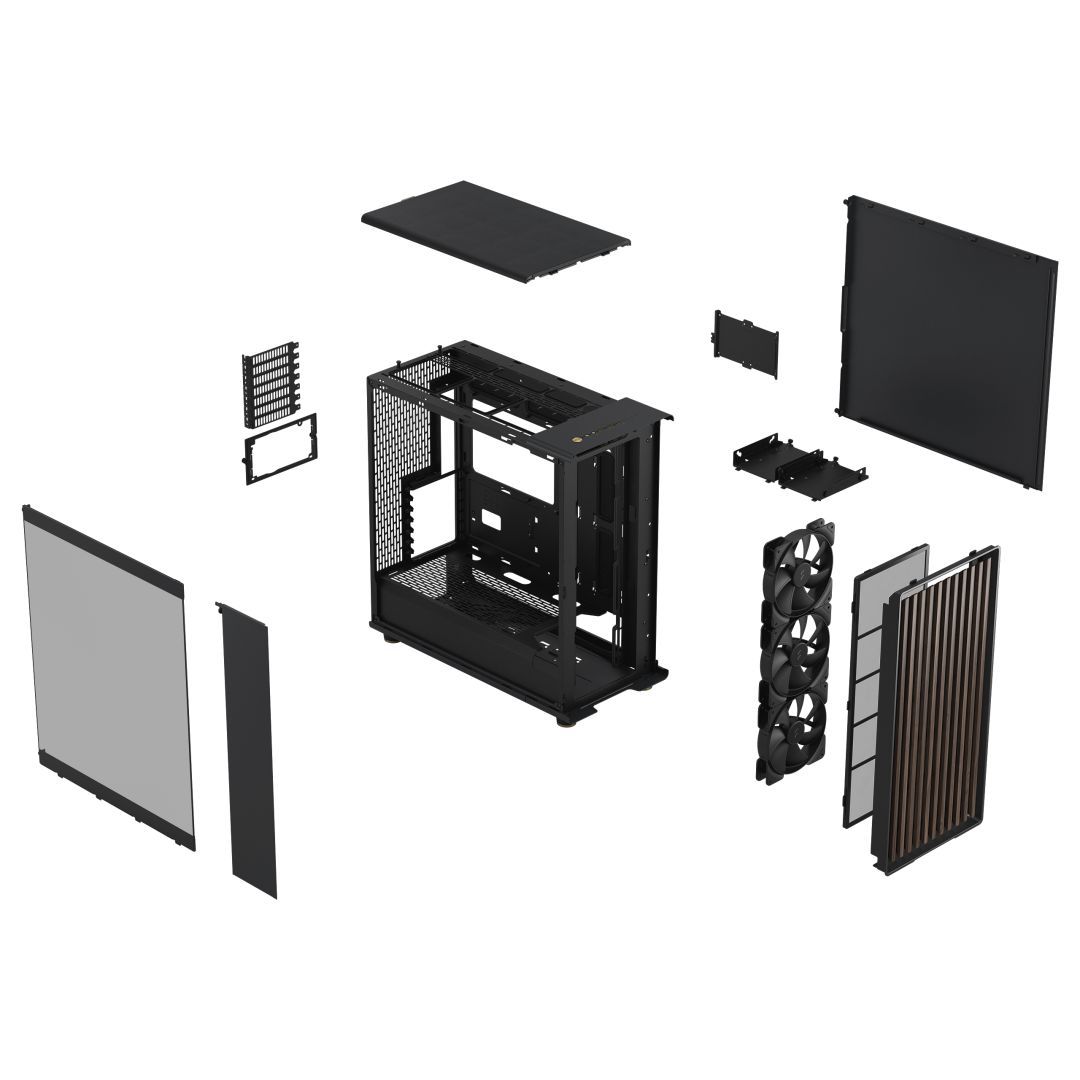 Fractal Design North XL Tempered Glass Charcoal Black Dark