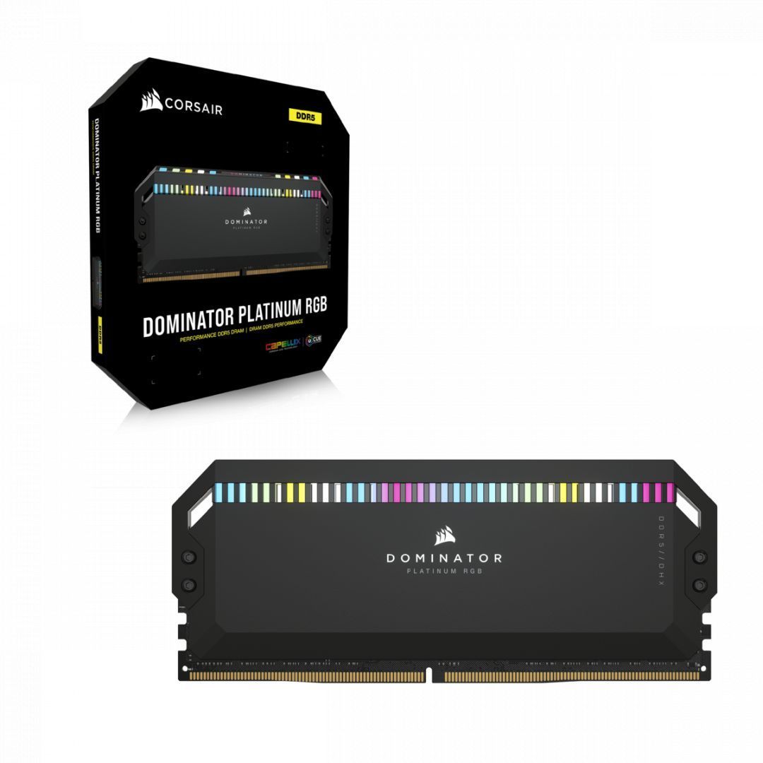 Corsair 64GB DDR5 5200MHz Kit(2x32GB) Dominator Platinum RGB Black