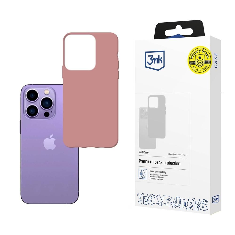 3mk Matt TPU anyagú Telefontok licsi Apple iPhone 14 Pro Max