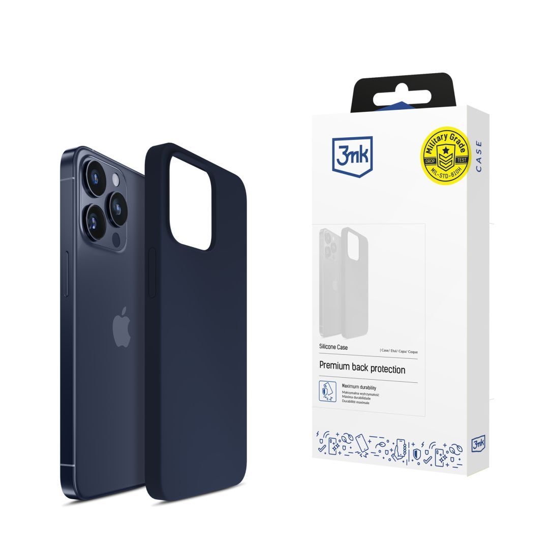 3mk Szilikon Telefontok Dark Navy Apple iPhone 15 Pro Max