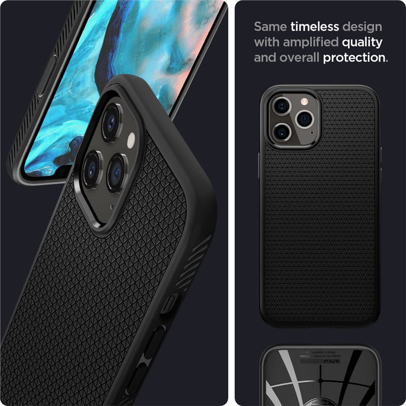 Spigen Liquid Air, black - iPhone 12 Pro Max