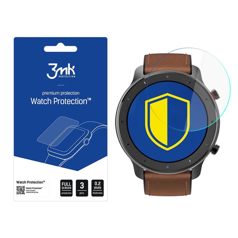 3mk Óra kijelző védőfólia FlexibleGlass hibrid üvegfólia 7H Xiaomi Amazfit GTR 47mm