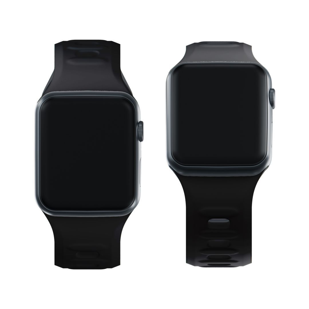 3mk Silicone Watch Szíj for Apple 38/40/41/42 mm Fekete (small)