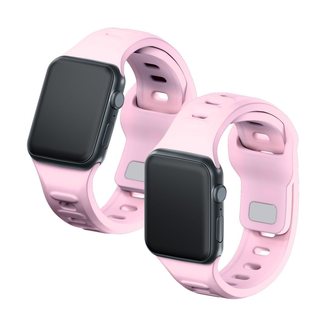 3mk Silicone Watch Szíj for Apple 42/44/45/46/49 mm Powder Rózsaszín (big)