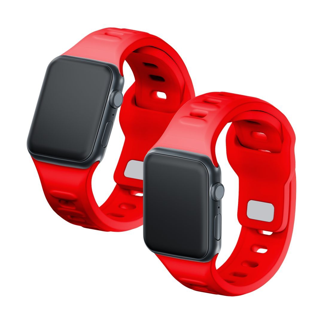 3mk Silicone Watch Szíj for Apple 42/44/45/46/49 mm Red (big)