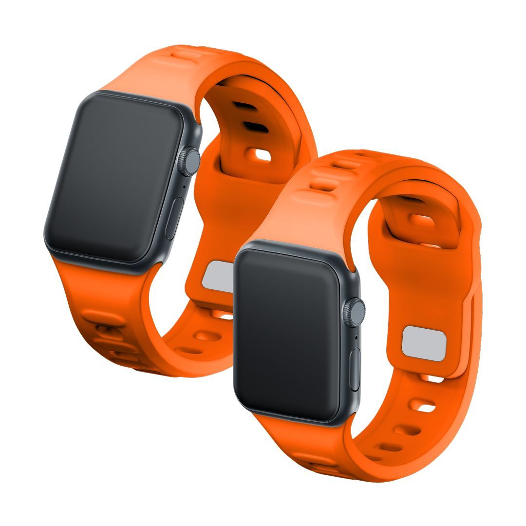 3mk Silicone Watch Szíj for Apple 42/44/45/46/49 mm Orange (big)