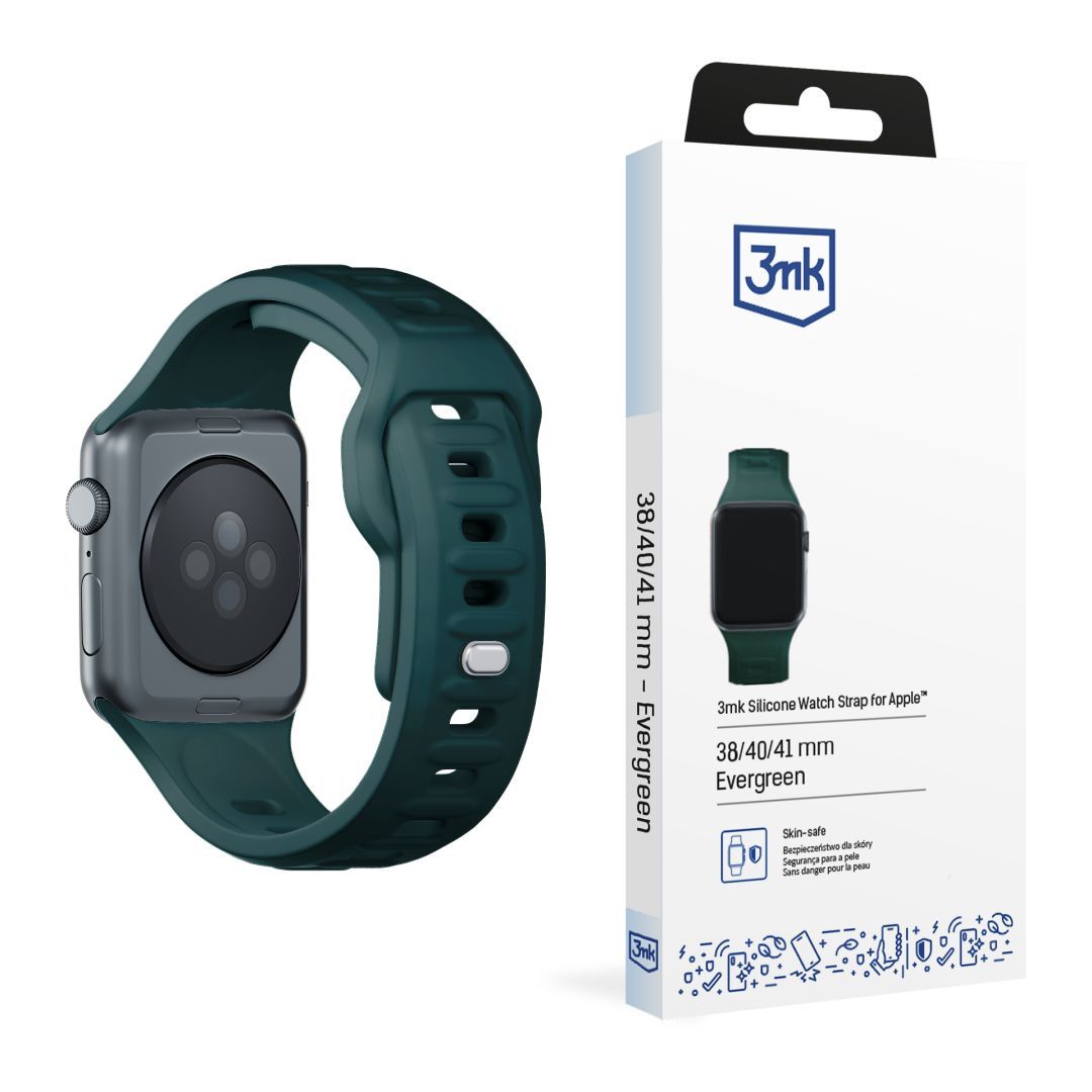 3mk Silicone Watch Szíj for Apple 38/40/41/42 mm Evergreen (small)