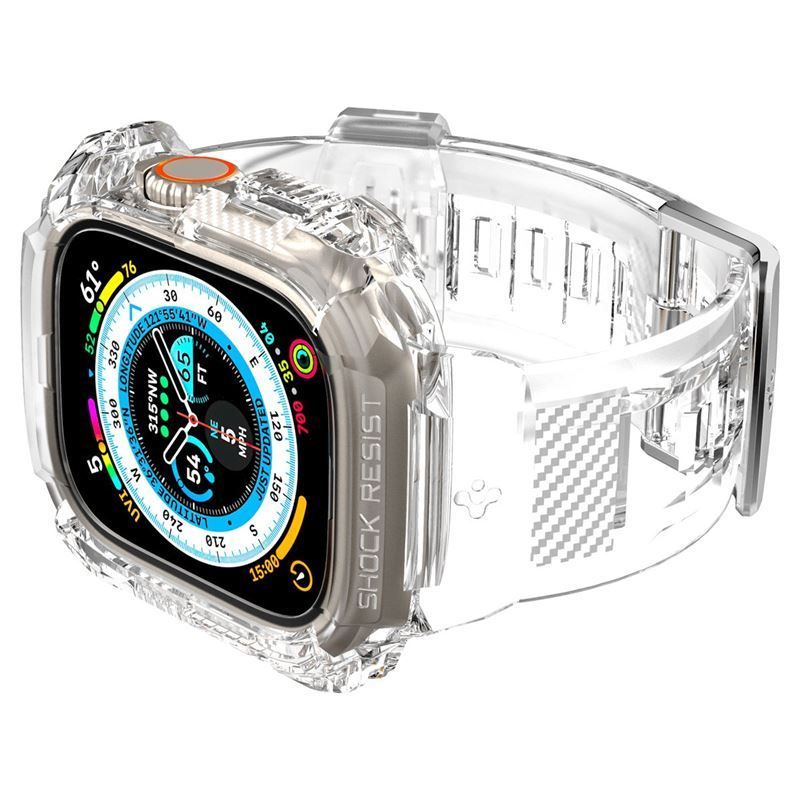 Spigen Rugged Armor Pro, crystal clear - Apple Watch Ultra 2/Ultra 49mm