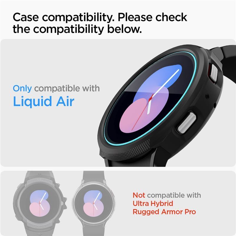 Spigen Glass EZ Fit 2 Pack - Samsung Galaxy Watch5/4 40mm