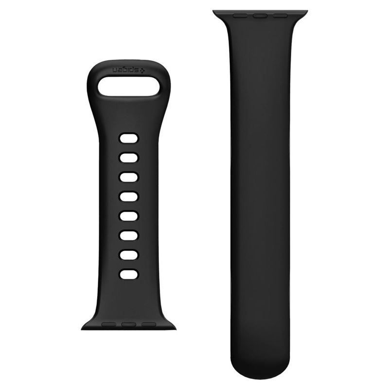 Spigen Silicone Fit, black - Apple Watch Ultra 49mm/8/7 45mm/SE 2022/6/SE/5/4 44mm/3/2/1 42mm