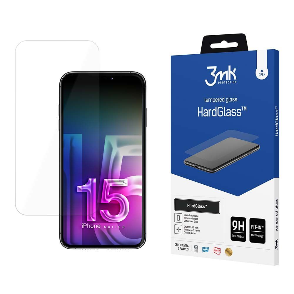 3mk HardGlass edzett üvegfólia 9H Apple iPhone 15