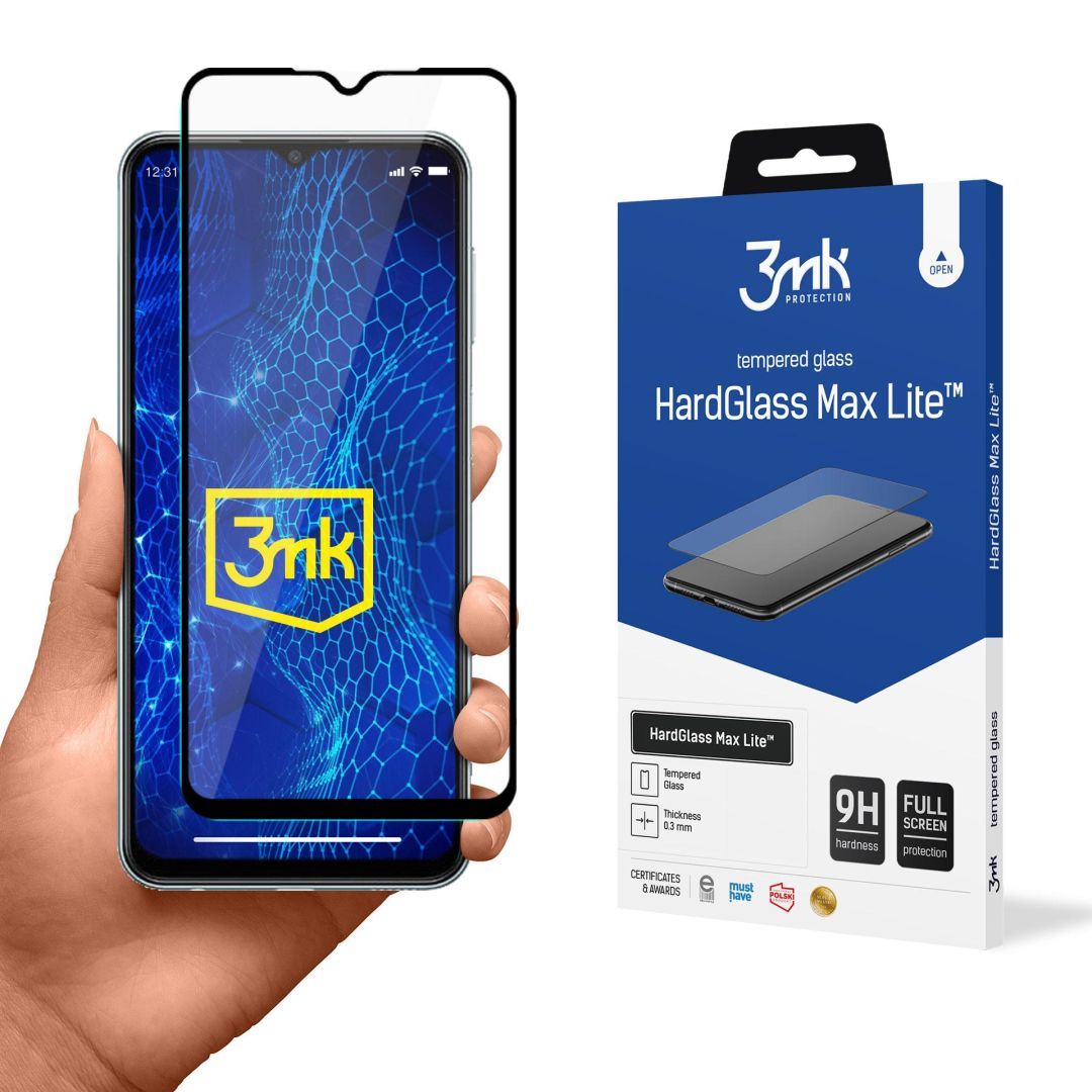 3mk HardGlass Max Lite edzett üvegfólia 9H Fekete Samsung Galaxy M23 5G