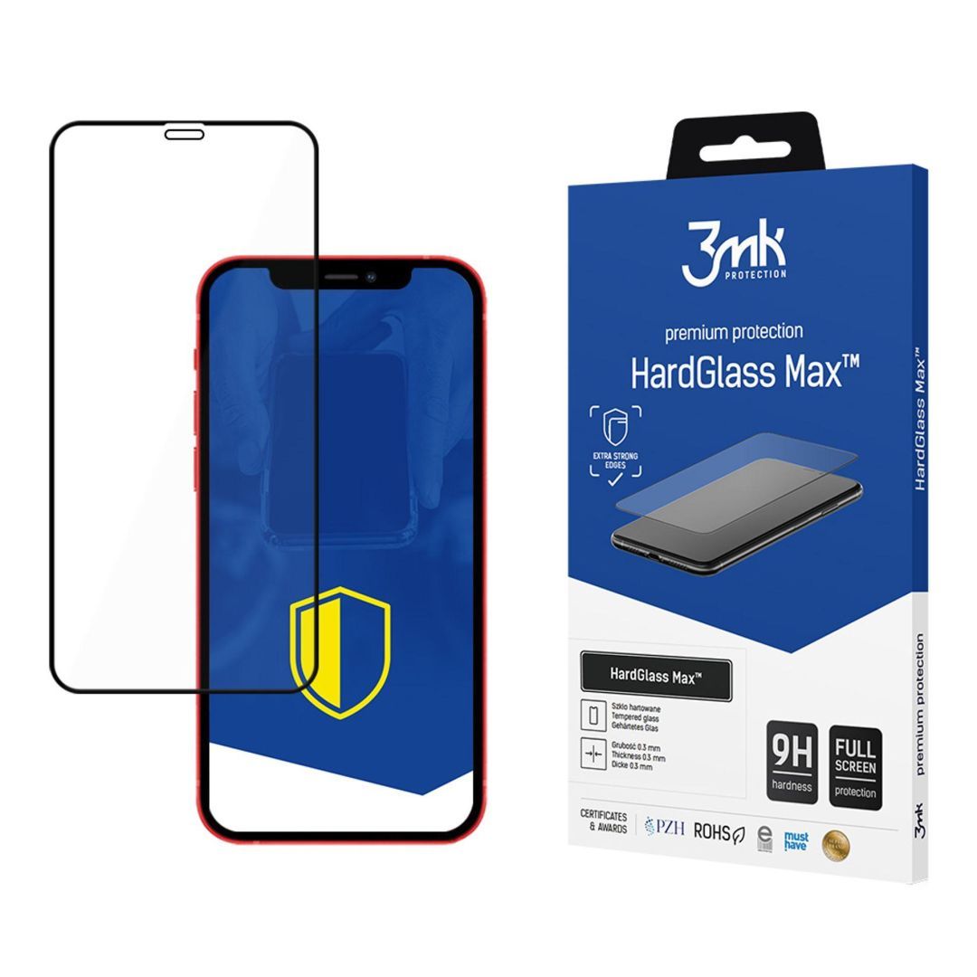 3mk HardGlass Max edzett üvegfólia 9H Fekete Apple iPhone 12/12 Pro