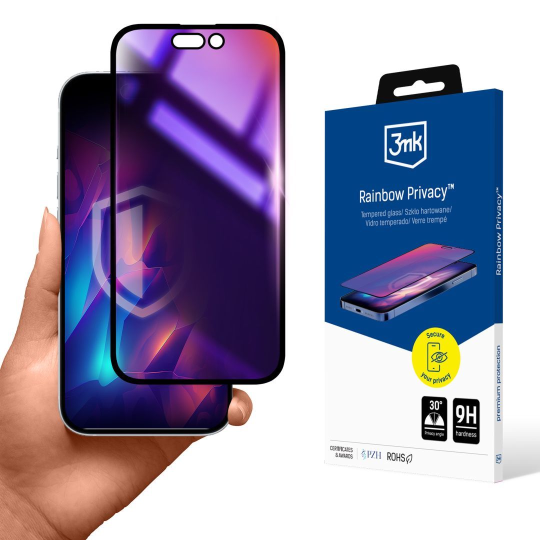 3mk Rainbow Privacy belátásgátló edzett üvegfólia 9H Apple iPhone 16 Pro Max