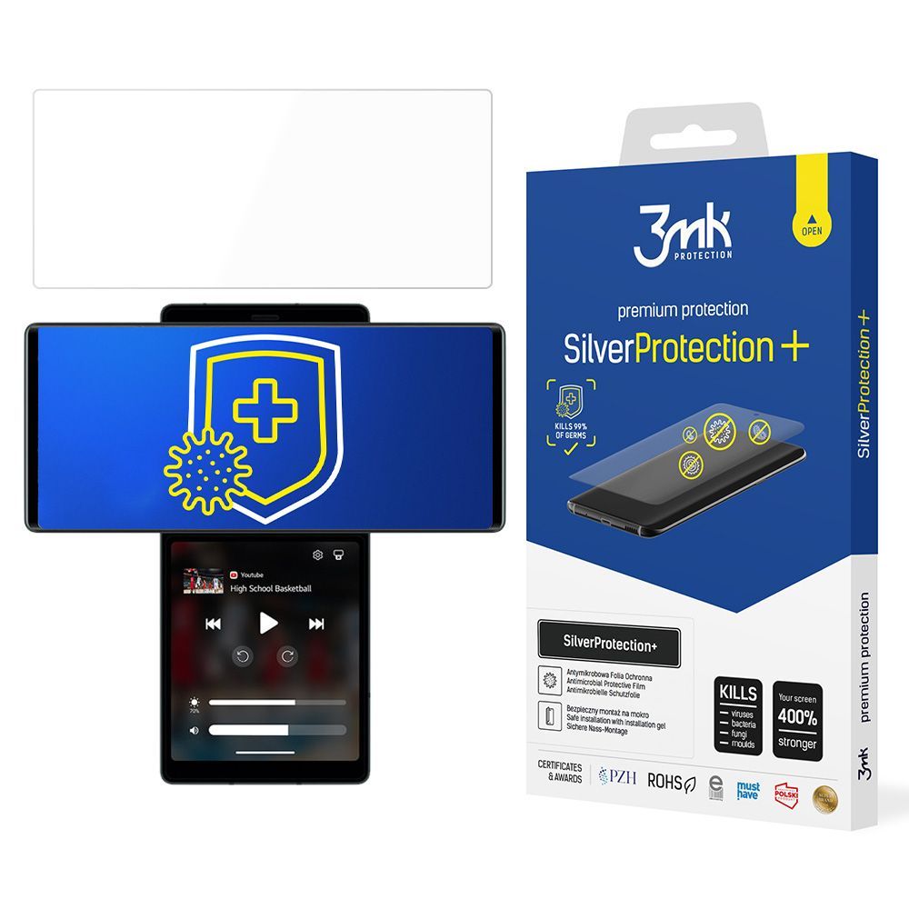 3mk SilverProtection+ antimikrobiális védőfólia LG Wing 5G