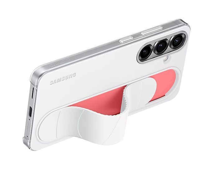 Samsung Galaxy S25 Standing Grip Case White Samsung Galaxy S25 Standing Grip Case White