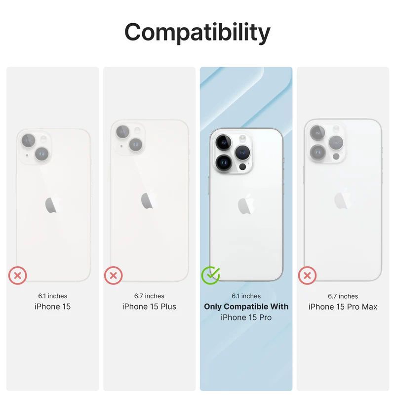 Catalyst Total Protection iPhone 15 Pro case Titanium Gray Catalyst Total Protection iPhone 15 Pro case Titanium Gray