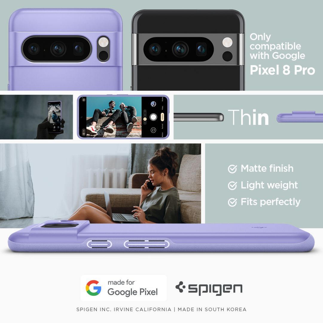 Spigen Google Pixel 8 Pro Thin Fit Awesome Violet Spigen Google Pixel 8 Pro Thin Fit Awesome Violet
