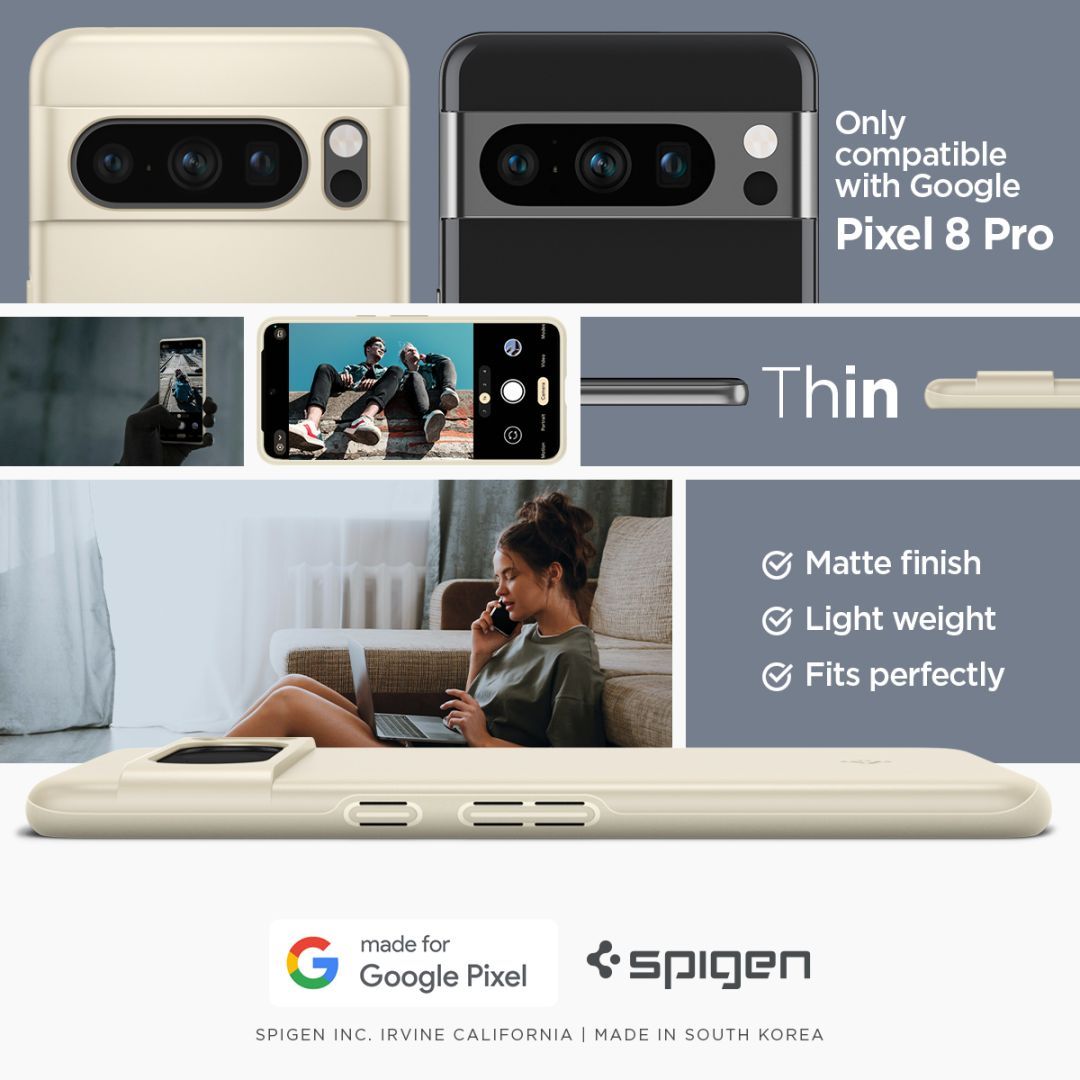 Spigen Google Pixel 8 Pro Thin Fit Mute Beige Spigen Google Pixel 8 Pro Thin Fit Mute Beige