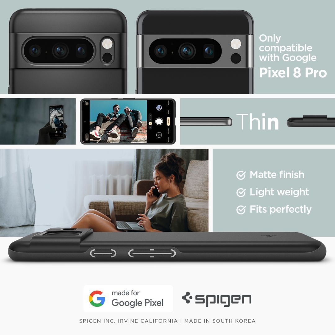 Spigen Google Pixel 8 Pro Thin Fit Black Spigen Google Pixel 8 Pro Thin Fit Black