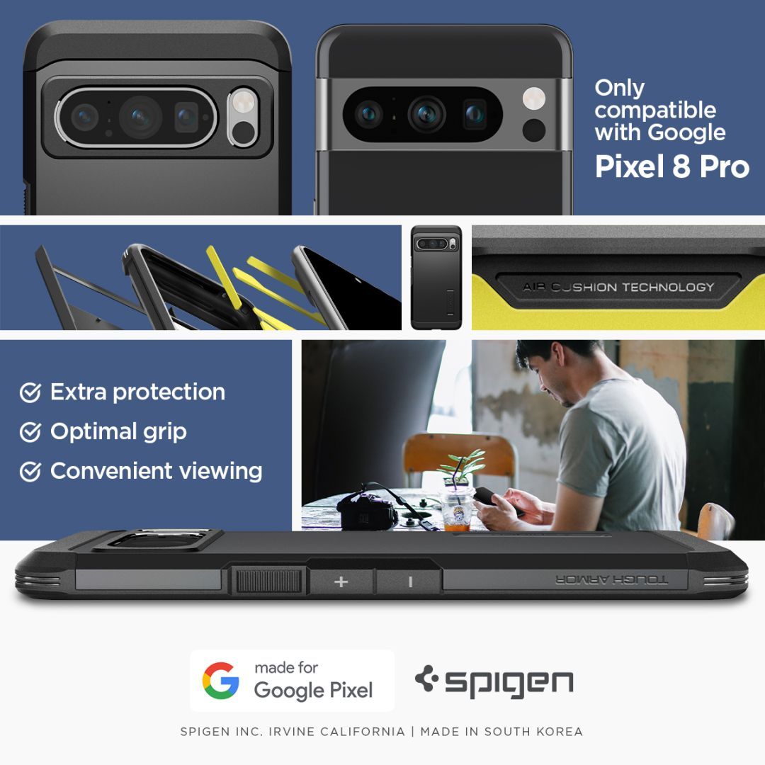 Spigen Google Pixel 8 Pro Tough Armor Black Spigen Google Pixel 8 Pro Tough Armor Black