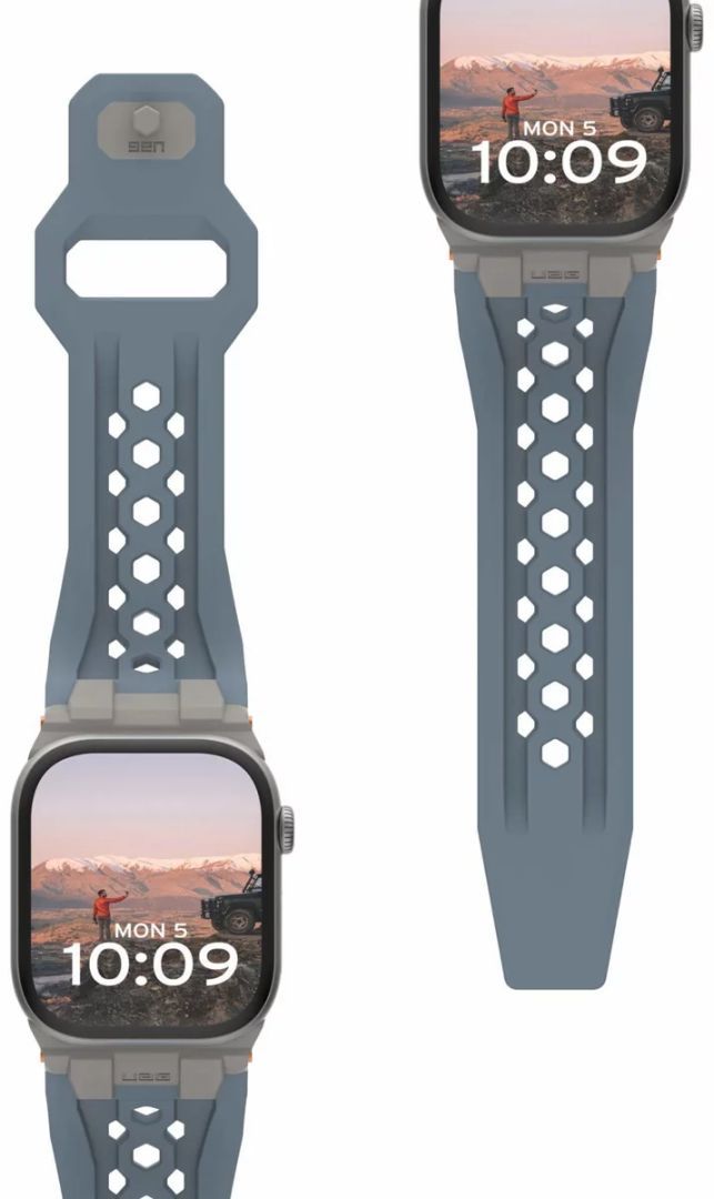 UAG Monarch Strap Apple Watch 49mm/45mm/44mm/42mm Cloud blue/Titanium UAG Monarch Strap Apple Watch 49mm/45mm/44mm/42mm Cloud blue/Titanium