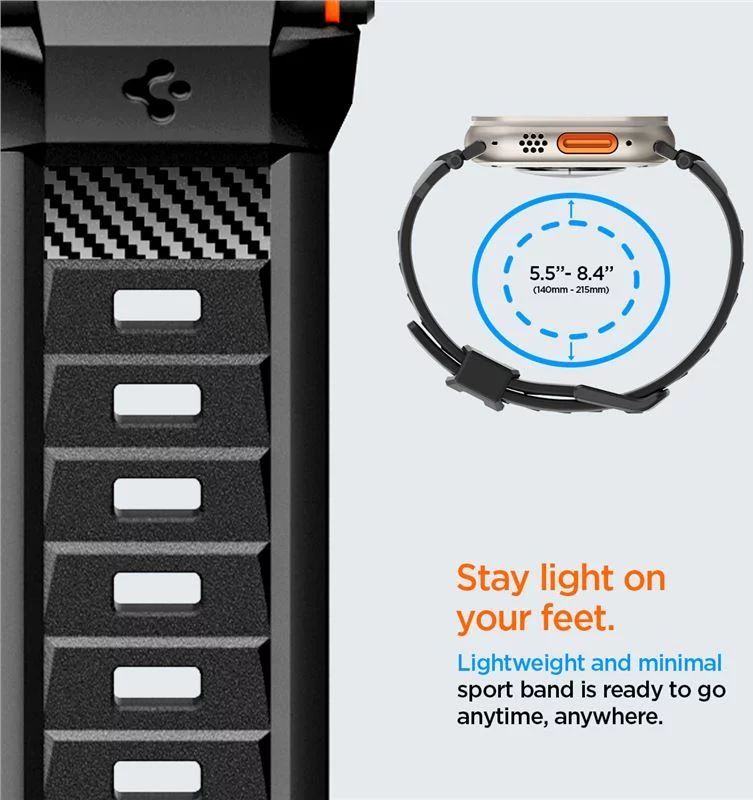 Spigen Rugged Ultra Band for Apple Watch 49mm/45mm/44mm/42mm Matte Black Spigen Rugged Ultra Band for Apple Watch 49mm/45mm/44mm/42mm Matte Black