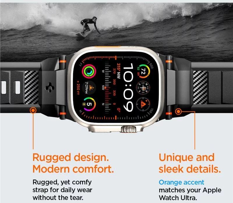 Spigen Rugged Ultra Band for Apple Watch 49mm/45mm/44mm/42mm Matte Black Spigen Rugged Ultra Band for Apple Watch 49mm/45mm/44mm/42mm Matte Black