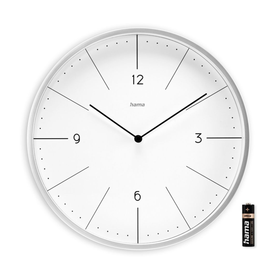 Hama Sardinia Wall Clock Analog Grey