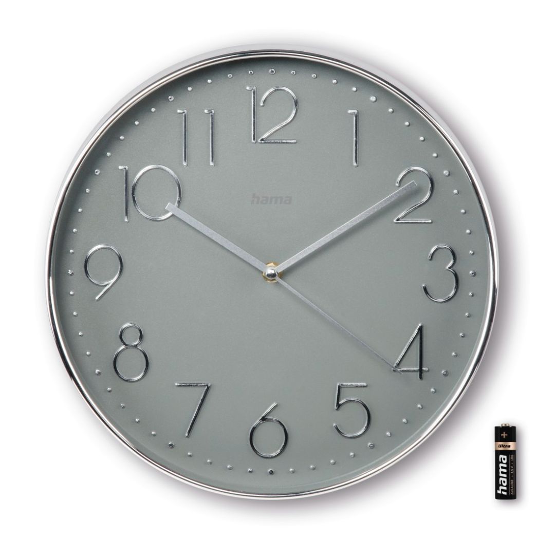 Hama Corsica Wall Clock Silver