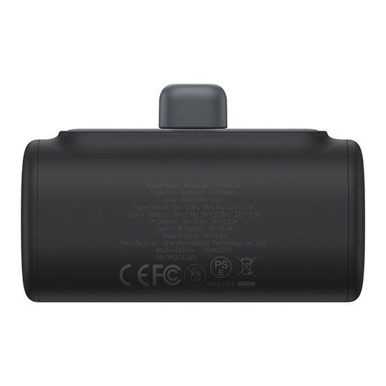 Baseus Compact 20W iPhone 5000mAh PowerBank Black Baseus Compact 20W iPhone 5000mAh PowerBank Black