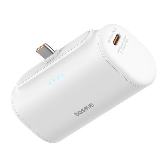 Baseus Compact 20W Type-C 5000mAh PowerBank White Baseus Compact 20W Type-C 5000mAh PowerBank White