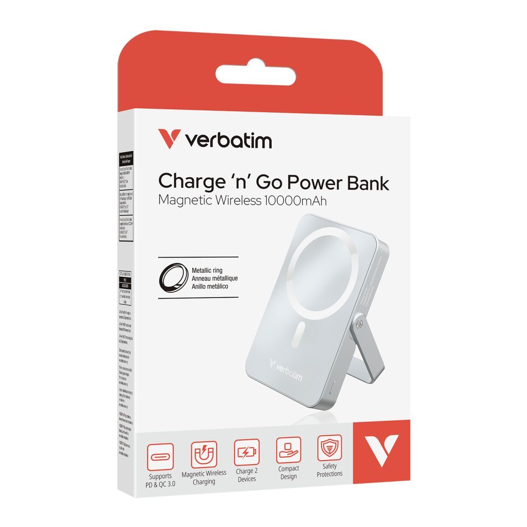 Verbatim Charge "n" Go PowerBank with Stand 10000mAh PowerBank Blue Verbatim Charge "n" Go PowerBank with Stand 10000mAh PowerBank Blue
