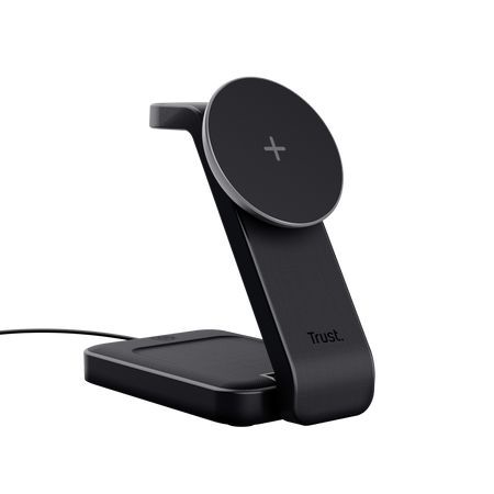 Trust Viro 3-in-1 Wireless Magnetic Charge Stand Black Trust Viro 3-in-1 Wireless Magnetic Charge Stand Black