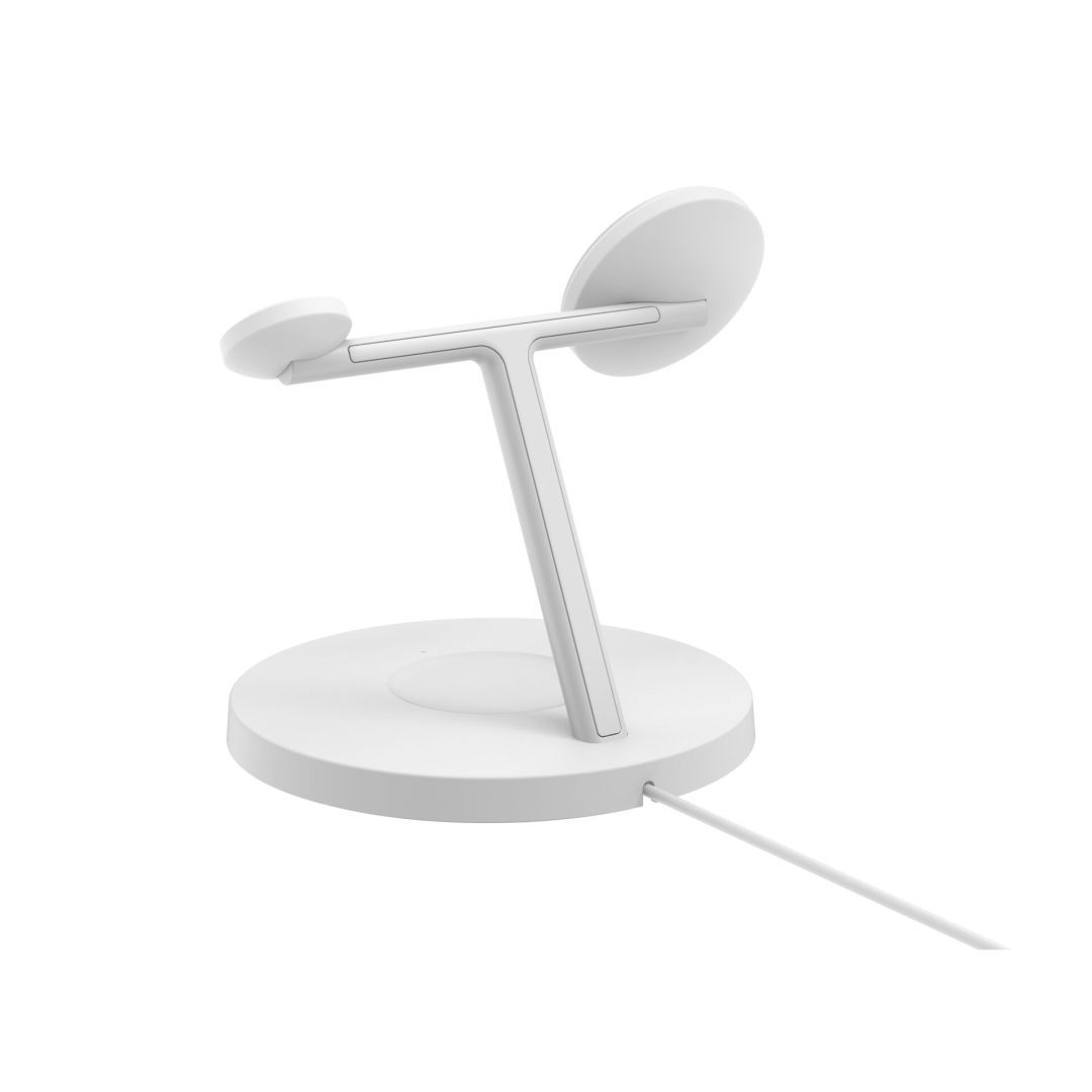 Belkin BoostCharge Pro 3-in-1 Wireless Charging Stand with Qi2 15W White