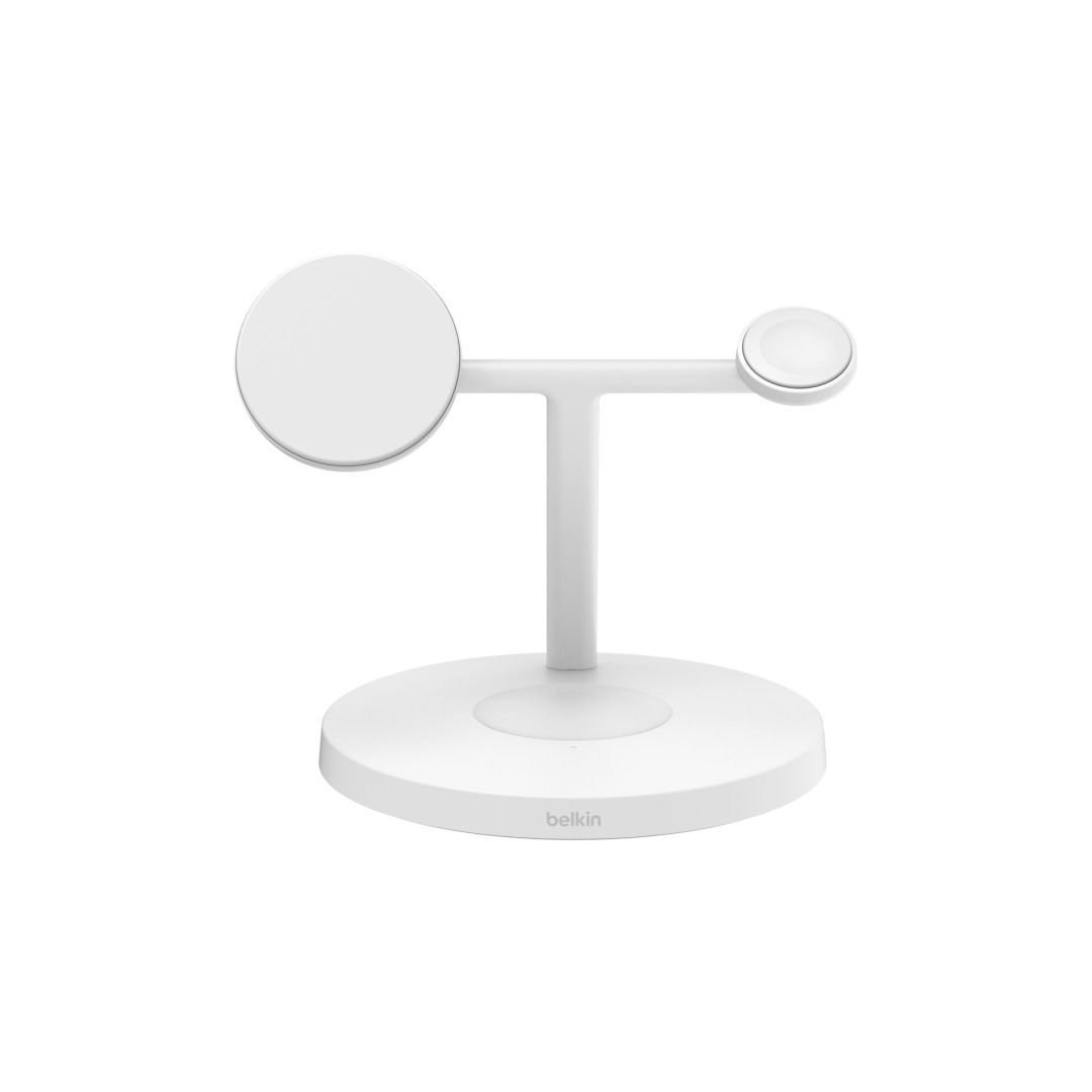 Belkin BoostCharge Pro 3-in-1 Wireless Charging Stand with Qi2 15W White