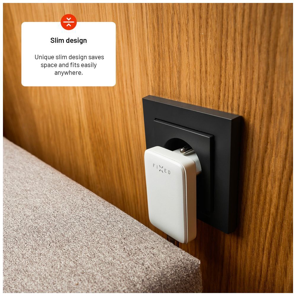 FIXED Slim USB-C úti töltő GaN PD 30W-os fehér