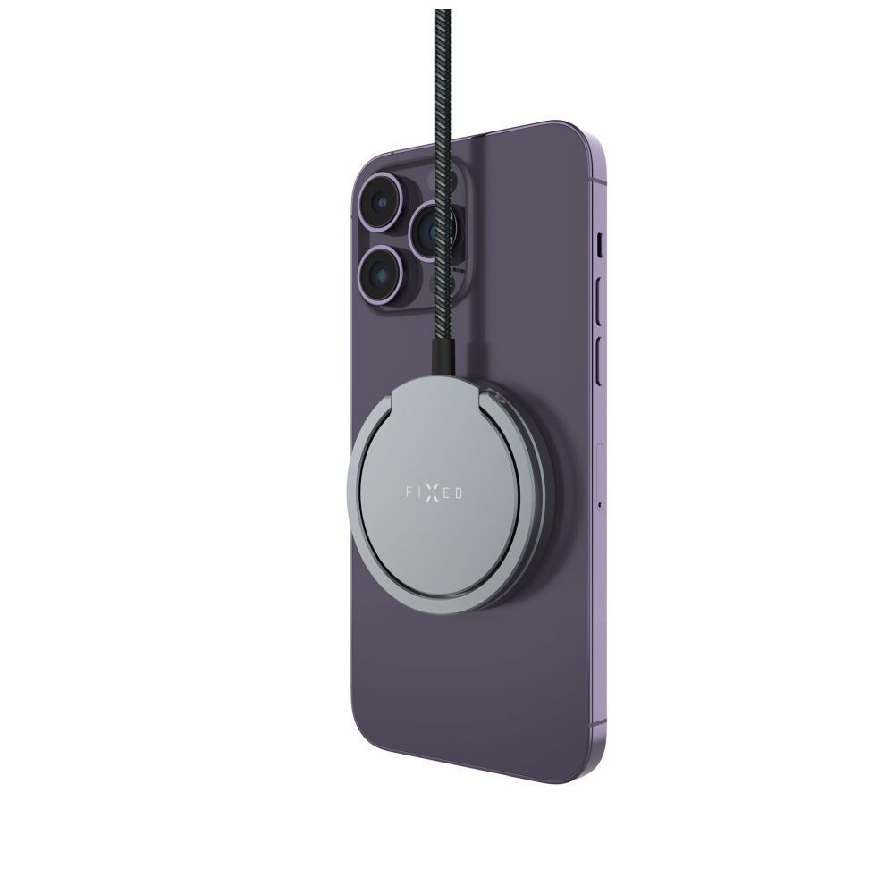 FIXED MagPad Qi2 vezeték nélküli töltő, MagSafe támogatás szürke