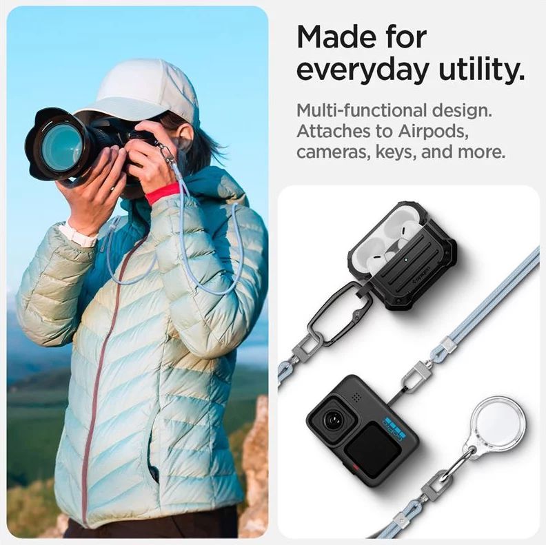 Spigen Universal Cross Body Strap 2 1 Pack Mute Blue Spigen Universal Cross Body Strap 2 1 Pack Mute Blue