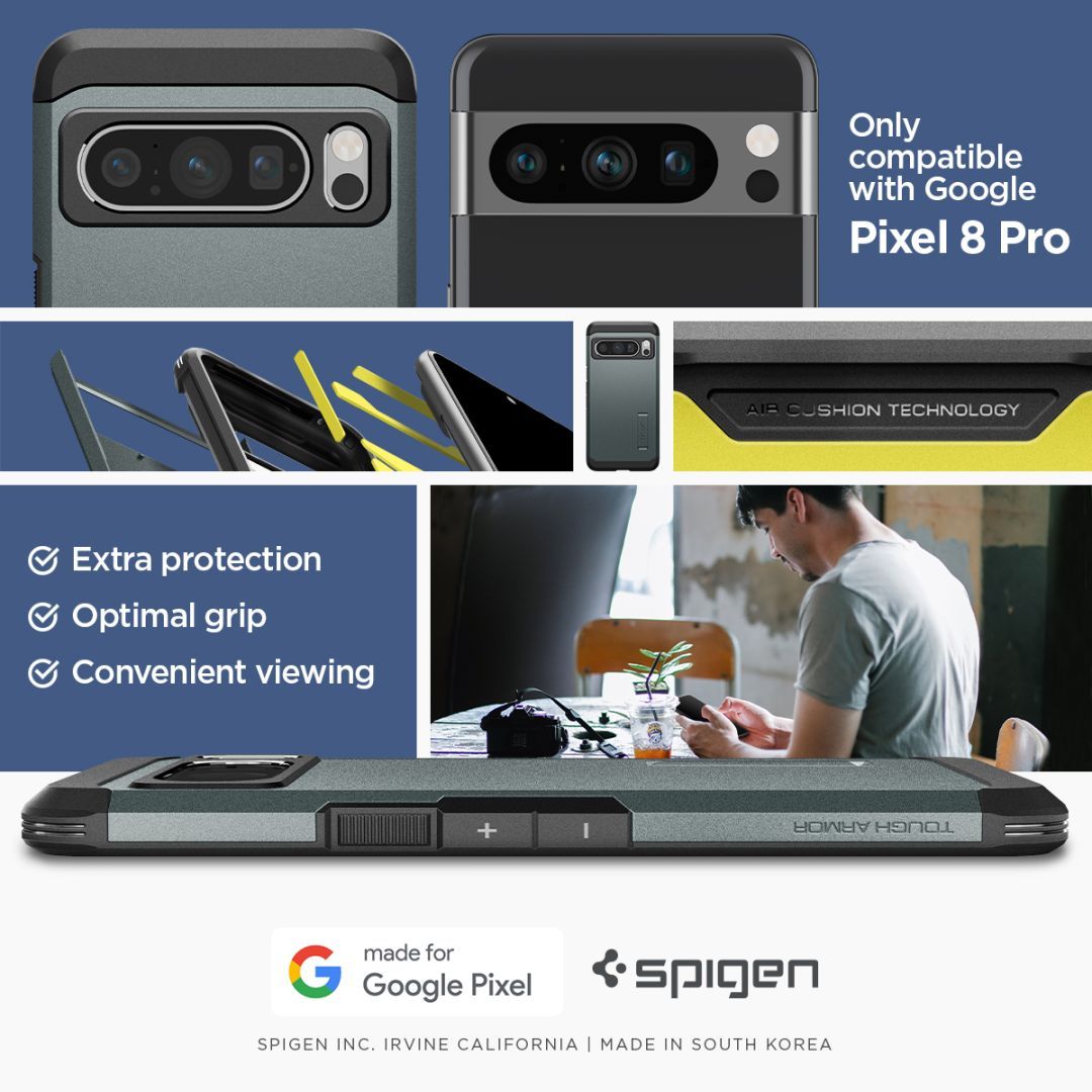 Spigen Google Pixel 8 Pro Tough Armor Abyss Green Spigen Google Pixel 8 Pro Tough Armor Abyss Green