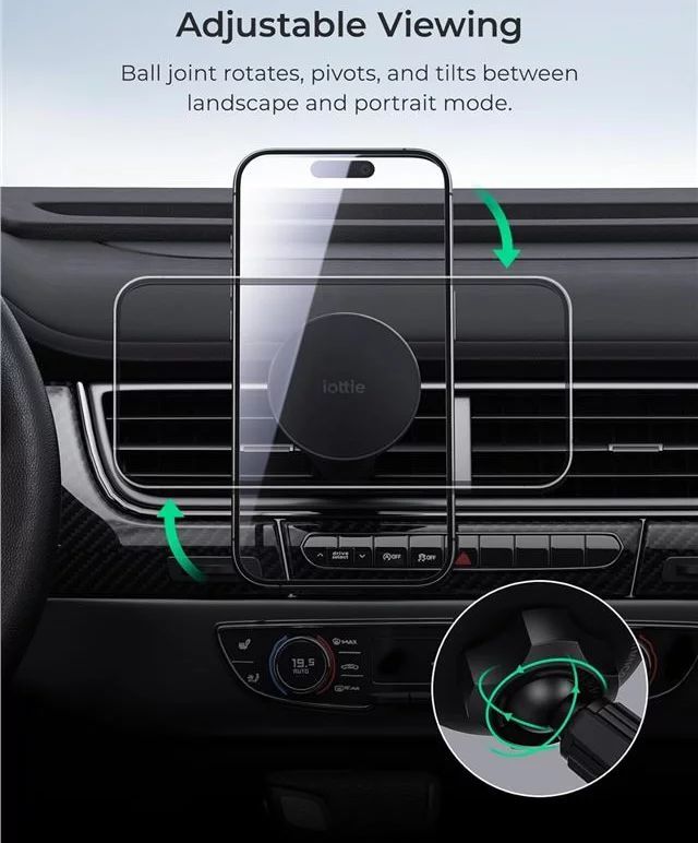iOttie iTap 3 MagSafe Air Vent Mount with Magnetic Ring Adapter