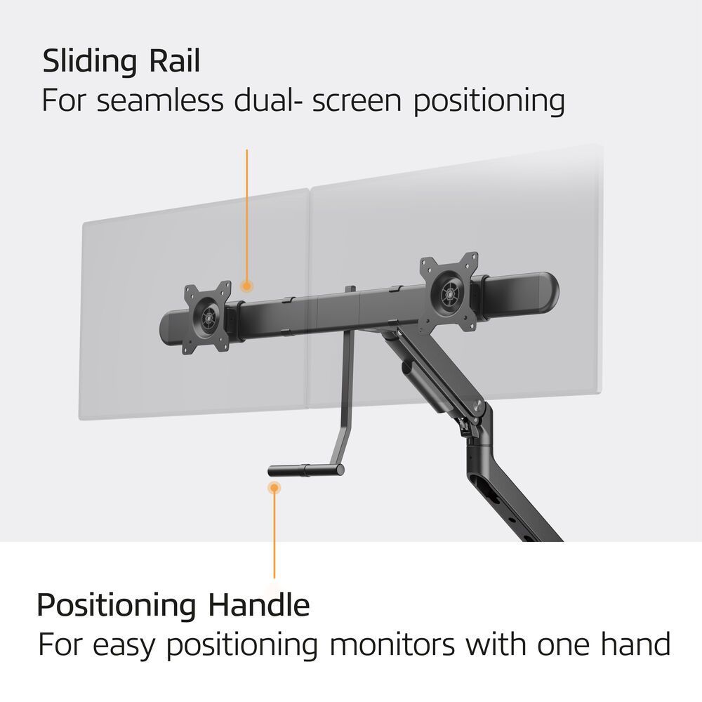 ACT AC8344 Dual Monitor Arm Office Premium with Gas Spring Crossbar ACT AC8344 Dual Monitor Arm Office Premium with Gas Spring Crossbar