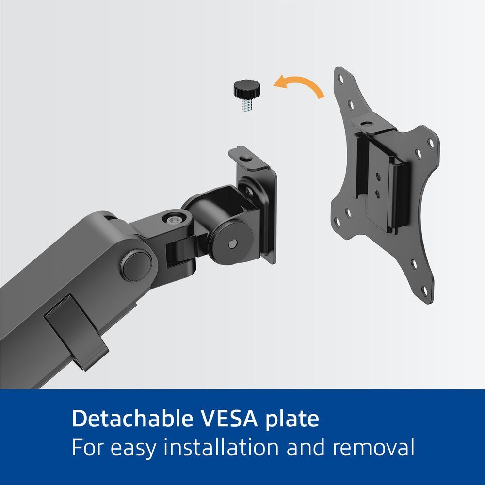 ACT AC8328 Dual monitor arm office solid pro, with mechanical spring ACT AC8328 Dual monitor arm office solid pro, with mechanical spring