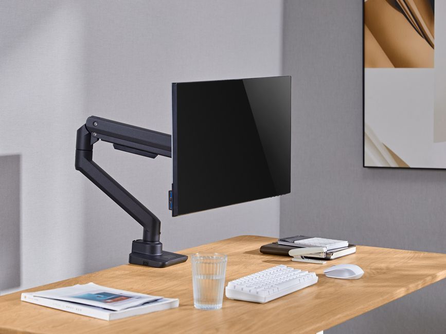 EQuip 17"-49" Heavy-Duty Monitor Desk Mount Bracket Black EQuip 17"-49" Heavy-Duty Monitor Desk Mount Bracket Black