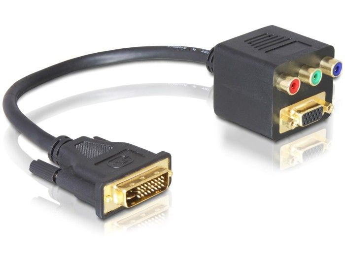 DeLock Adapter DVI 29 male to VGA + 3x RCA female DeLock Adapter DVI 29 male to VGA + 3x RCA female