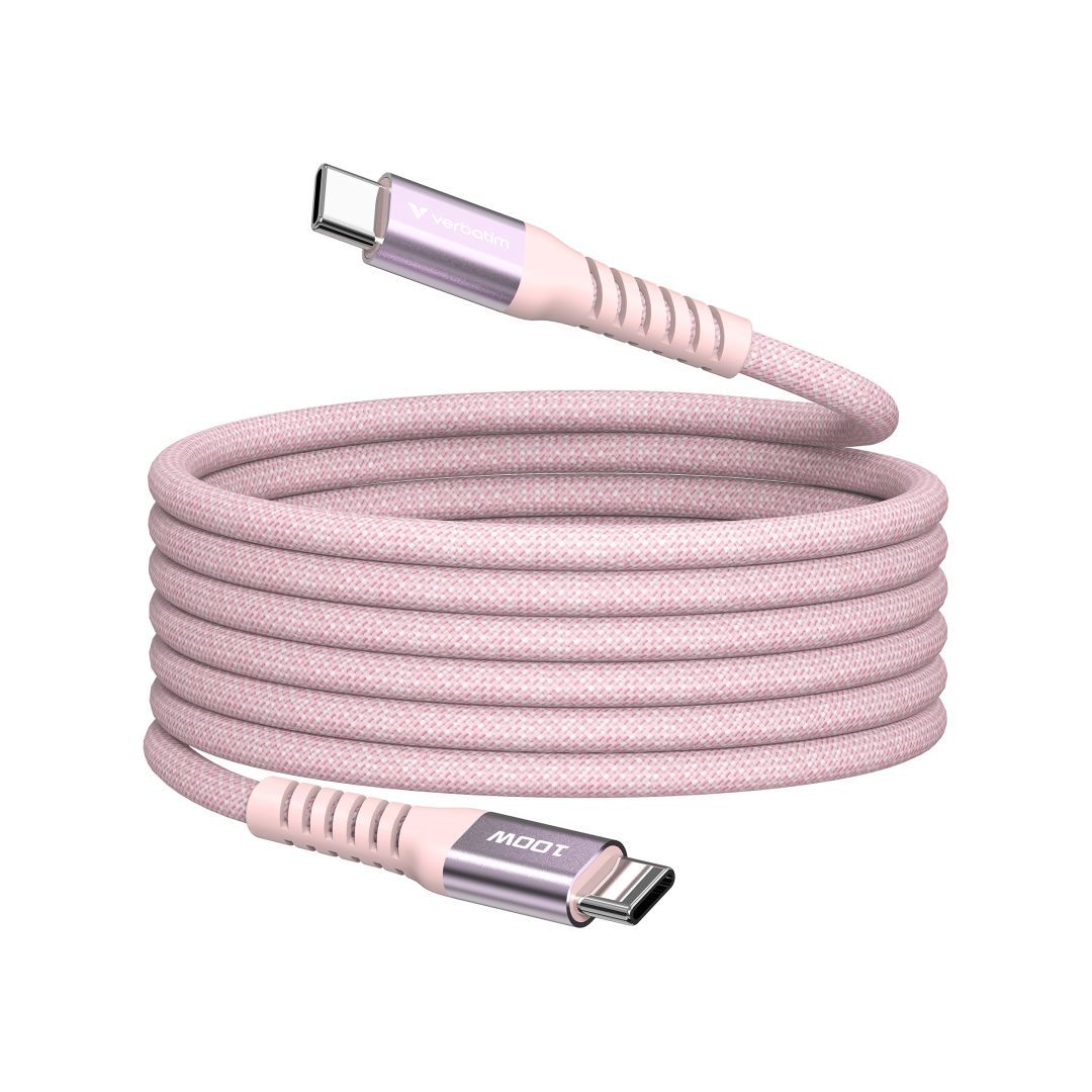 Verbatim Sync&Charge USB-C/USB-C 100W Magnetic cable 1,2m Pink