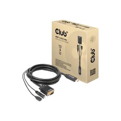 Club3D HDMI to VGA Cable 2m Black Club3D HDMI to VGA Cable 2m Black