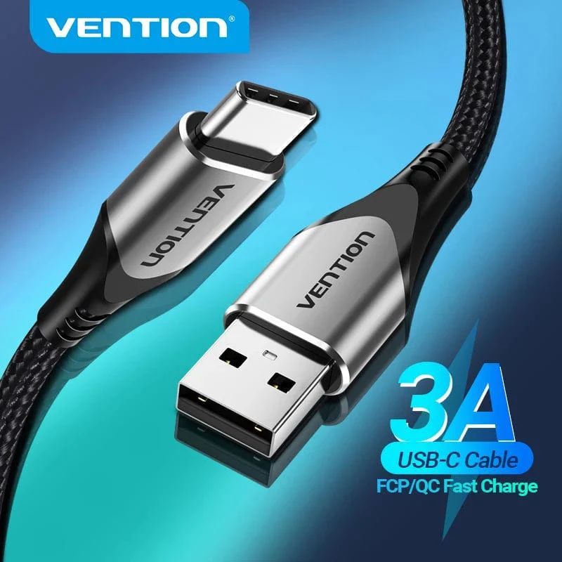 Vention USB 2.0 A Male to C Male 3A Cable 1m Black Vention USB 2.0 A Male to C Male 3A Cable 1m Black